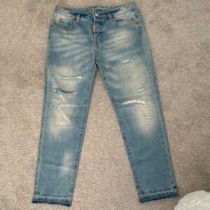 DSQUARED2 Light Blue Distressed Skinny Jeans